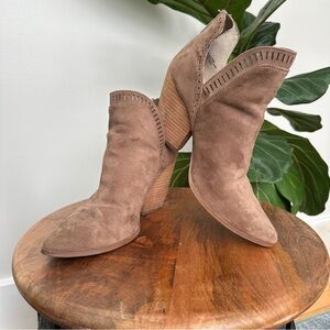 Brown Faux Suede Ankle Boots